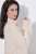 Ulla Popken 853504 Robe en maille à manches longues et col roulé Blanc cassé - Robes en maille - 