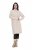 Ulla Popken 853504 Robe en maille à manches longues et col roulé Blanc cassé - Robes en maille - 