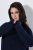 Ulla Popken 853504 Robe en maille à col roulé Bleu marine - Robes - Robes pour toutes les tailles