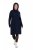 Ulla Popken 853504 Robe en maille à col roulé Bleu marine - Robes - Robes pour toutes les tailles