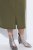 Ulla Popken 853510 Robe mi-longue à poches Kaki - Robes midi - Robes midi grande taille