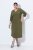 Ulla Popken 853510 Robe mi-longue à poches Kaki - Robes midi - Robes midi grande taille