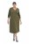 Ulla Popken 853510 Robe mi-longue à poches Kaki - Robes midi - Robes midi grande taille