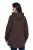 Ulla Popken 853577 Veste en polaire maille à capuche et imprimé Brun acajou - Vêtements en laine polaire - 