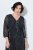 Ulla Popken 853620 Robe mi-longue à imprimé animal et manches 3/4 Noir - Robes midi - Robes midi grande taille