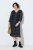 Ulla Popken 853620 Robe mi-longue à imprimé animal et manches 3/4 Noir - Robes midi - Robes midi grande taille
