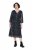 Ulla Popken 853620 Robe mi-longue à imprimé animal et manches 3/4 Noir - Robes midi - Robes midi grande taille