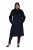 Ulla Popken 853646 Manteau en laine à col chemise Bleu marine - Manteaux - Manteaux femme grande taille