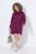 Ulla Popken 853652 Robe sweat à manches longues et capuche Rouge baie - Robes - Robes pour toutes les tailles