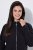 Ulla Popken 853668 Veste polaire à col montant Noir - Vêtements en laine polaire - 