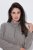 Ulla Popken 853668 Veste polaire à col montant Gris - Vêtements en laine polaire - 