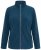 Ulla Popken 853668 Veste polaire à col montant Pétrole - Vêtements en laine polaire - 