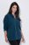 Ulla Popken 853668 Veste polaire à col montant Pétrole - Vêtements en laine polaire - 