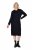 Ulla Popken 853669 Robe sweat à manches longues et capuche Bleu marine - Robes sweat - 