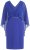 Ulla Popken 853675 Robe en mousseline à manches 3/4 Bleu - Robes de soirée - Robes de soirée grande taille