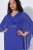Ulla Popken 853675 Robe en mousseline à manches 3/4 Bleu - Robes de soirée - Robes de soirée grande taille