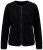 Ulla Popken 853685 Veste teddy courte à passepoils effet cuir Noir - Vestes - Vestes femme grande taille