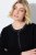 Ulla Popken 853685 Veste teddy courte à passepoils effet cuir Noir - Vestes - Vestes femme grande taille