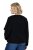 Ulla Popken 853685 Veste teddy courte à passepoils effet cuir Noir - Vestes - Vestes femme grande taille