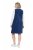 Ulla Popken 853697 Robe en velours côtelé sans manches à col V Bleu marine - Robes d'été - Robes d'été grande taille