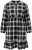 Ulla Popken 853728 Robe à carreaux et volants Noir - Robes - Robes pour toutes les tailles