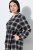 Ulla Popken 853728 Robe à carreaux et volants Noir - Robes - Robes pour toutes les tailles