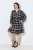 Ulla Popken 853728 Robe à carreaux et volants Noir - Robes - Robes pour toutes les tailles