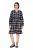 Ulla Popken 853728 Robe à carreaux et volants Noir - Robes - Robes pour toutes les tailles