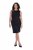 Ulla Popken 853766 Robe moulante sans manches à strass Noir - Robes d'été - Robes d'été grande taille