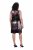 Ulla Popken 853768 Robe à sequins rayée Noir - Robes de soirée - Robes de soirée grande taille