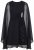 Ulla Popken 853774 Robe à volants Noir - Robes de soirée - Robes de soirée grande taille