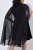 Ulla Popken 853774 Robe à volants Noir - Robes de soirée - Robes de soirée grande taille