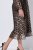 Ulla Popken 853788 Robe en mousseline à imprimé animal Marron clair - Robes maxi - Robes maxi grande taille