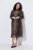 Ulla Popken 853788 Robe en mousseline à imprimé animal Marron clair - Robes maxi - Robes maxi grande taille