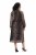 Ulla Popken 853788 Robe en mousseline à imprimé animal Marron clair - Robes maxi - Robes maxi grande taille
