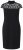Ulla Popken 853808 Robe à manches courtes et col roulé Noir - Robes - Robes pour toutes les tailles