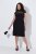 Ulla Popken 853808 Robe à manches courtes et col roulé Noir - Robes - Robes pour toutes les tailles