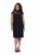 Ulla Popken 853808 Robe à manches courtes et col roulé Noir - Robes - Robes pour toutes les tailles