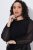 Ulla Popken 853810 Robe à sequins Noir - Robes de soirée - Robes de soirée grande taille