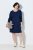 Ulla Popken 853877 Robe sweat fleurie Bleu marine - Robes - Robes pour toutes les tailles