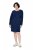 Ulla Popken 853877 Robe sweat fleurie Bleu marine - Robes - Robes pour toutes les tailles