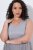 Ulla Popken 853879 Robe mi-longue trapèze Gris - Robes midi - Robes midi grande taille