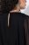 Ulla Popken 854031 Robe en mousseline à manches courtes Noir - Robes de soirée - Robes de soirée grande taille