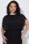 Ulla Popken 854031 Robe en mousseline à manches courtes Noir - Robes de soirée - Robes de soirée grande taille