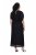 Ulla Popken 854031 Robe en mousseline à manches courtes Noir - Robes de soirée - Robes de soirée grande taille