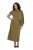 Ulla Popken 854048 Robe longue à manches longues Vert olive - Robes maxi - Robes maxi grande taille