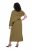 Ulla Popken 854048 Robe longue à manches longues Vert olive - Robes maxi - Robes maxi grande taille