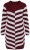 Ulla Popken 854095 Robe en maille rayée Bordeaux - Robes - Robes pour toutes les tailles