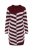 Ulla Popken 854095 Robe en maille rayée Bordeaux - Robes - Robes pour toutes les tailles