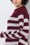 Ulla Popken 854095 Robe en maille rayée Bordeaux - Robes - Robes pour toutes les tailles